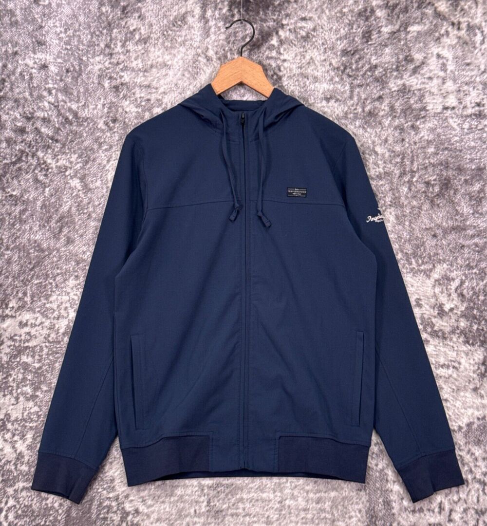 Travis Mathew Jacket Small Mens Wanderlust Hoodie Blue Full Zip
